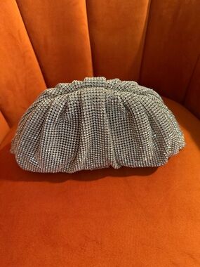 Silver Crystal Evening Clutch